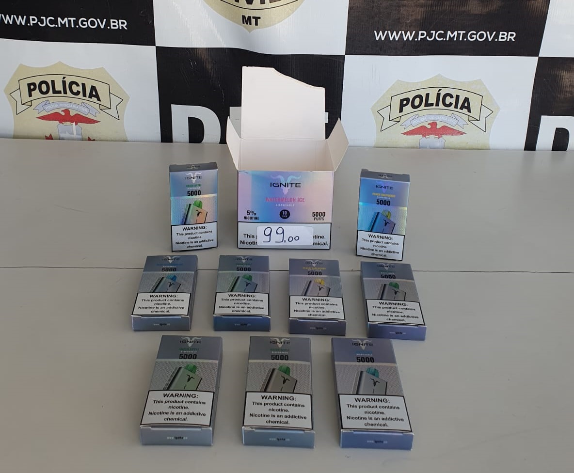 Dono de comércio que vendia cigarros eletrônicos em frente a escola é preso em Cuiabá