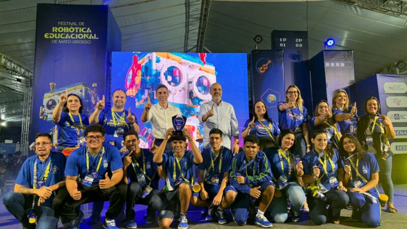 12 equipes da Rede Estadual vencem disputas do 1º Festival de Robótica Educacional de MT
