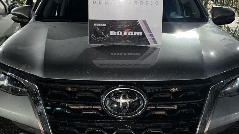Rotam intercepta quadrilha e recupera caminhonete furtada em Cuiabá
