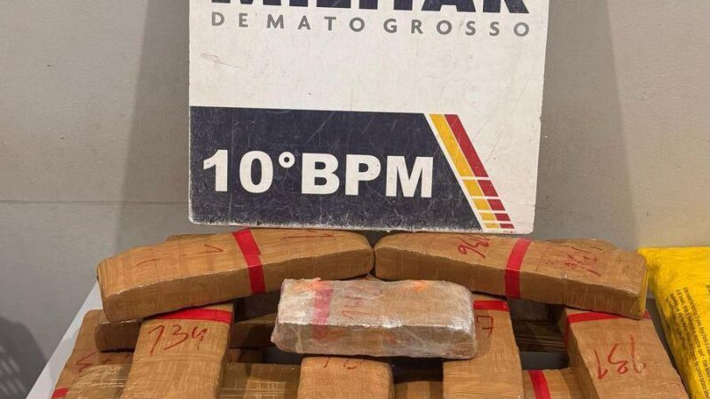 Polícia Militar prende caminhoneiro faccionado com 16 tabletes de maconha em Cuiabá