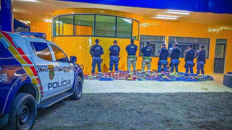 Ação integrada da PM e PRF apreende 244 tabletes de drogas e causa prejuízo de R$ 6 milhões às facções