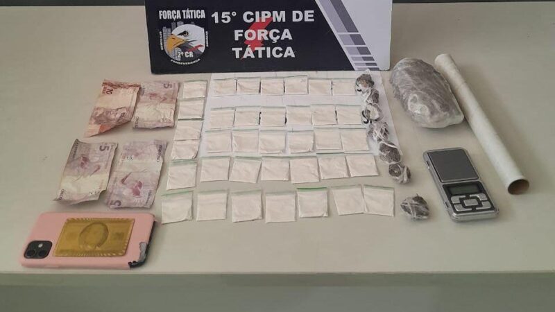 Força Tática prende mulher e apreende adolescente por tráfico de drogas em Várzea Grande