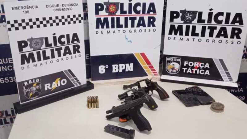 Polícia Militar prende três homens suspeitos de homicídio e recupera veículo roubado em Cáceres